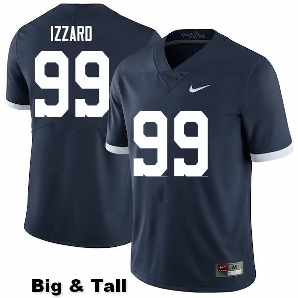 NCAA Nike Men's Penn State Nittany Lions Coziah Izzard #99 College Football Authentic Big & Tall Navy Stitched Jersey RUC6098LF